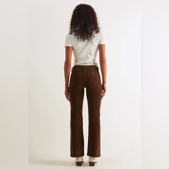 Rolla’s Brown Dallas Low Slim Fit Boot Cut Bootcut Cord Corduroy Pants Trousers - Picture 3 of 9